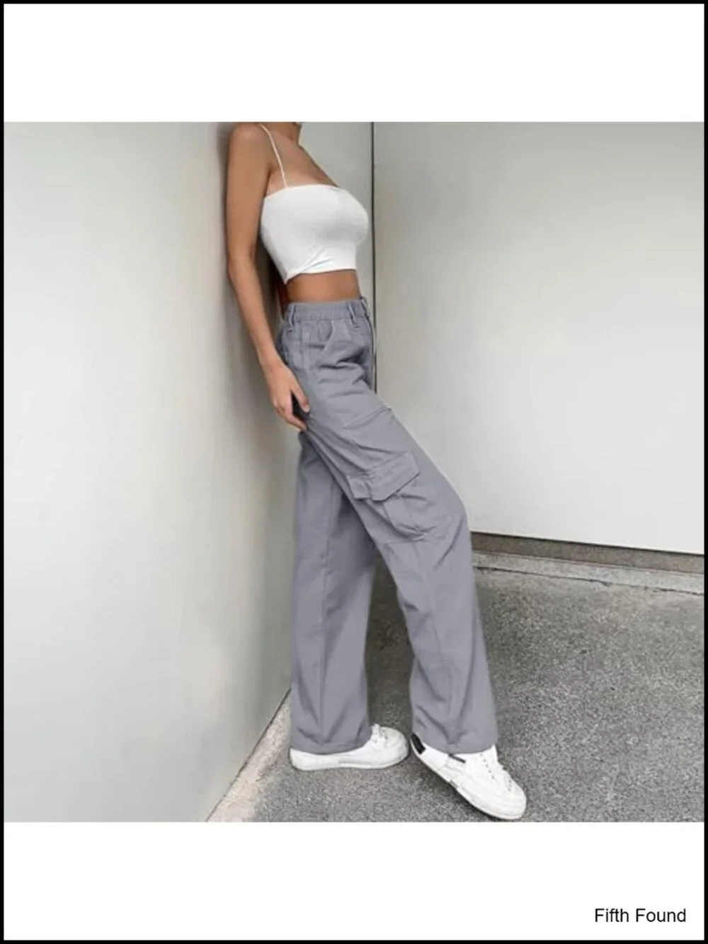 High Waisted Baggy Cargo Pants with 6 Pockets Y2K Streetwear